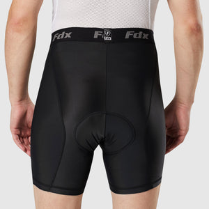 FDX Men's Padded Black Under Short Breathable Lightweight Comfortable Shorts MTB Liner