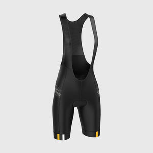 FDX Women’s Yellow & Black Cycling Bib Shorts 3D Gel Padded comfortable biking bibs - Breathable Quick Dry bibs, lightweight moisture wicking comfortable shorts