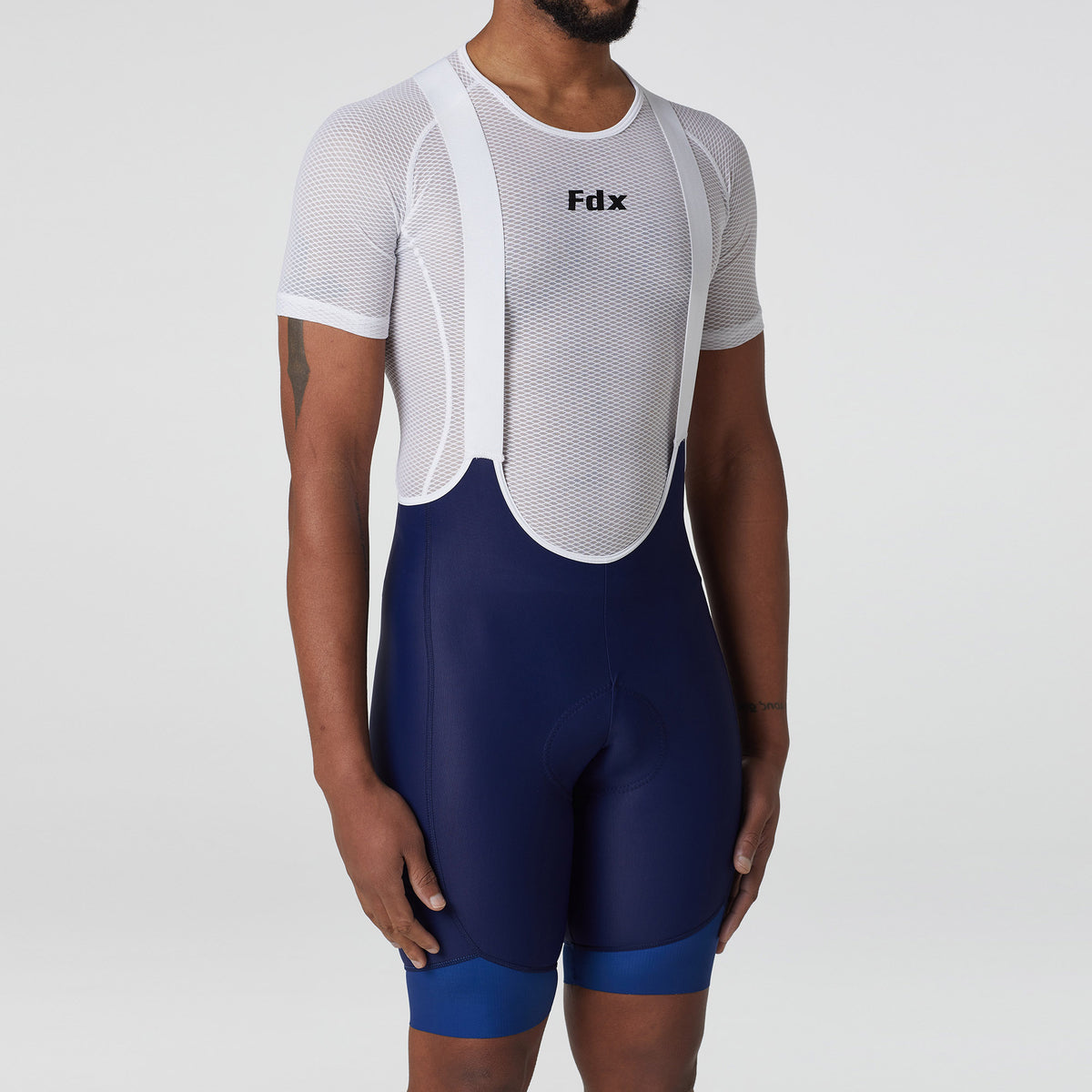 Fdx Men's Blue Gel Padded Cycling Bib Shorts Lightweight For Summer Best Outdoor Road Bike Short Length Bib - Duo