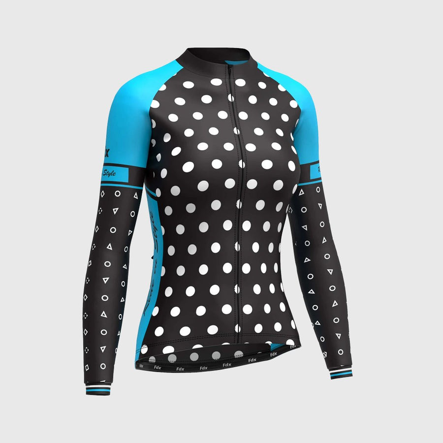 Polka Dots Women's Cycling Set Sky Blue