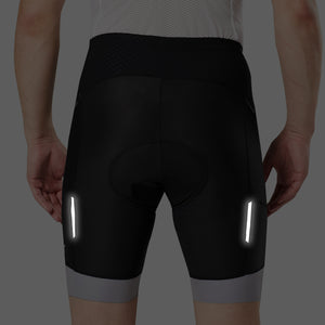 Fdx Men's Black & Gray Gel Padded Cycling Shorts for Summer Best Outdoor Road Bike Short Length Pants Breathable Reflective Details Leg Gripper - Essential 
