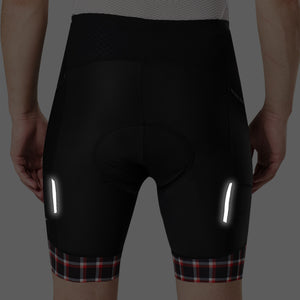 Fdx Men's Black & Red Gel Padded Cycling Shorts for Summer Best Outdoor Road Bike Short Length Pants Breathable Reflective Details Leg Gripper - Essential 