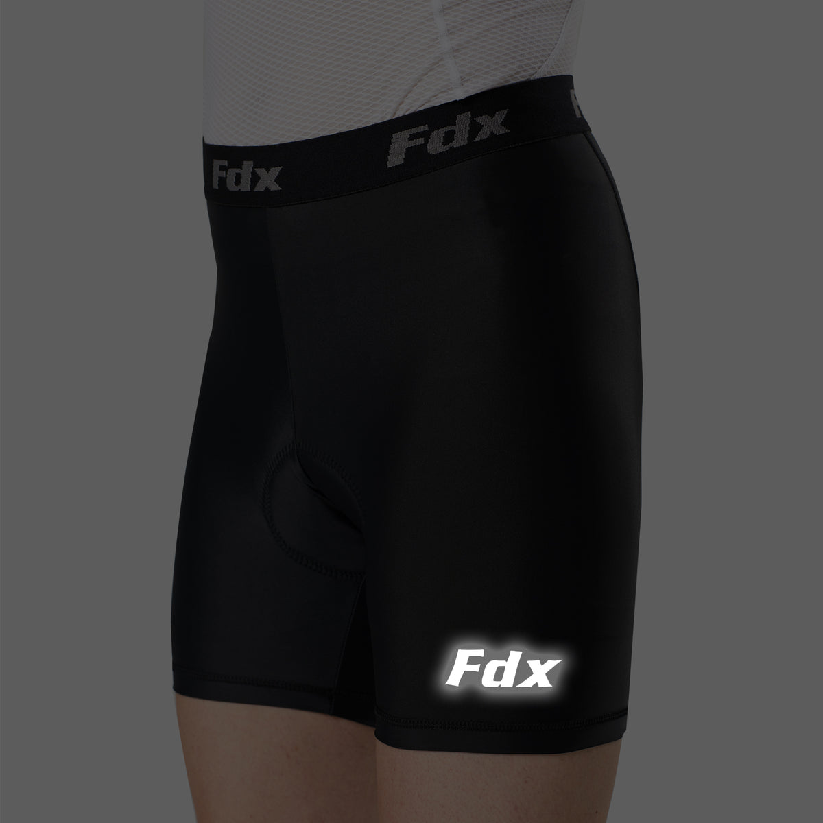 Fdx Essential Men's Padded Summer Cycling Shorts with Pockets Grey