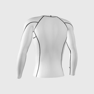 Fdx Breathable Compression Top for Mens White Running Gym Workout Wear Rash Guard Stretchable Breathable - Cosmic