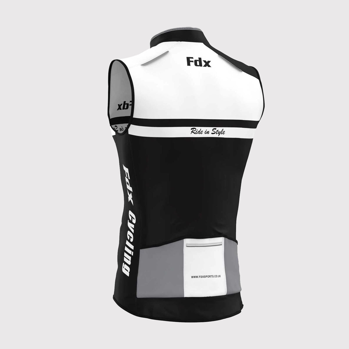 Mens Padded Black Cycling Gilet