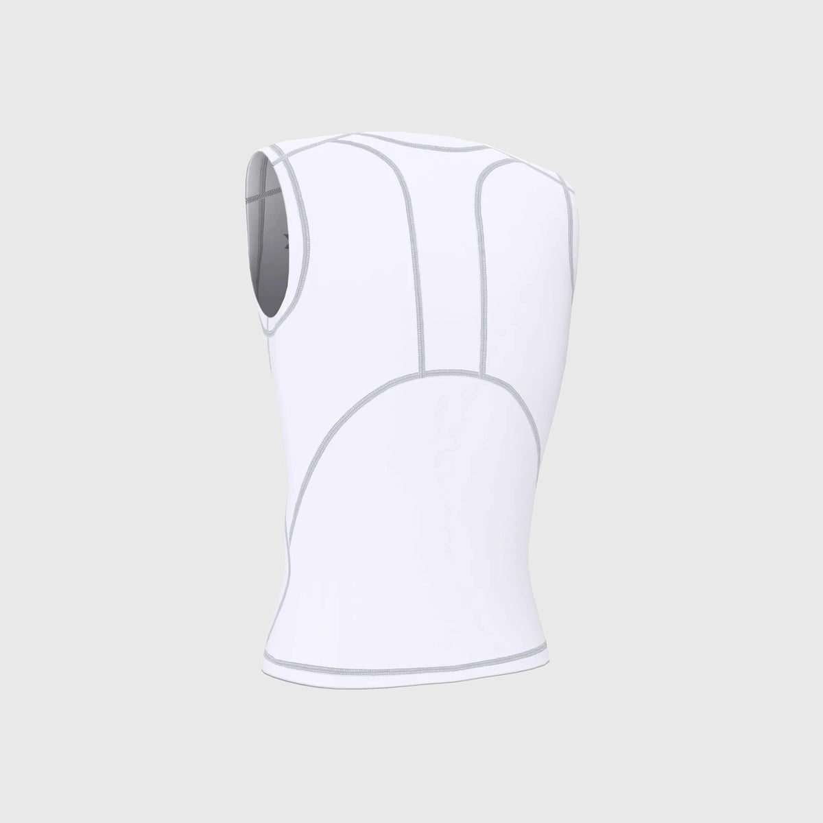 Fdx Mens Quick Dry Sleeveless Compression Top White Running Gym Workout Wear Rash Guard Stretchable Breathable Baselayer Shirt - Aeroform