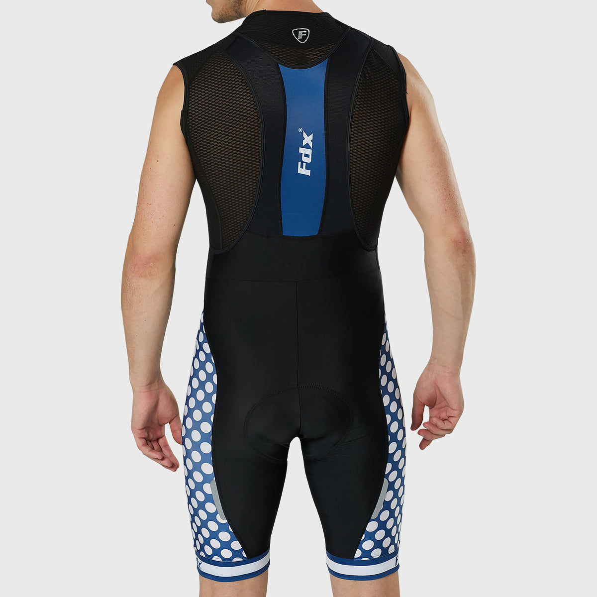 Fdx Mens White Short Sleeve Cycling Jersey & Gel Padded Bib Shorts Best Summer Road Bike Wear Light Weight, Hi-viz Reflectors & Pockets - Equin