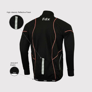 Fdx Pockets Cycling Jacket for Mens Red Winter Thermal Casual Softshell Clothing Lightweight, Windproof, Waterproof & Pockets - Gustt
