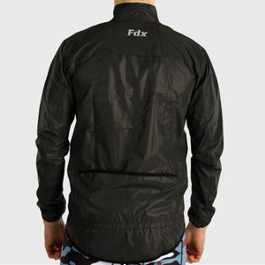 Fdx Mens Windbreaker pockets Cycling Jacket Black 360 Reflective for Winter Thermal Casual Softshell Clothing Lightweight, Windproof, Waterproof & Pockets