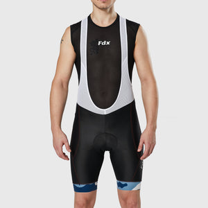 FDX Best Men’s Black & Blue Cycling Bib Shorts 3D Gel Padded Breathable Quick Dry bibs, comfortable biking bibs ultra-light stretchable Mush Panel shorts with pockets