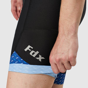 FDX Blue & Black Cycling Shorts Men's 3D Gel Padded comfortable road bike shorts - Breathable Quick Dry biking shorts, ultra-lightweight shorts with pockets