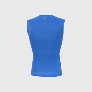 Fdx Compression Mesh Sleeveless Top for Mens Blue Running Gym Workout Wear Rash Guard Stretchable Breathable - Aeroform