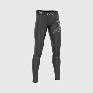 Fdx Men's Gray Compression Base layer Tights Lightweight Breathable Mesh Fabric Skin Layer Tights Cycling Gear UK