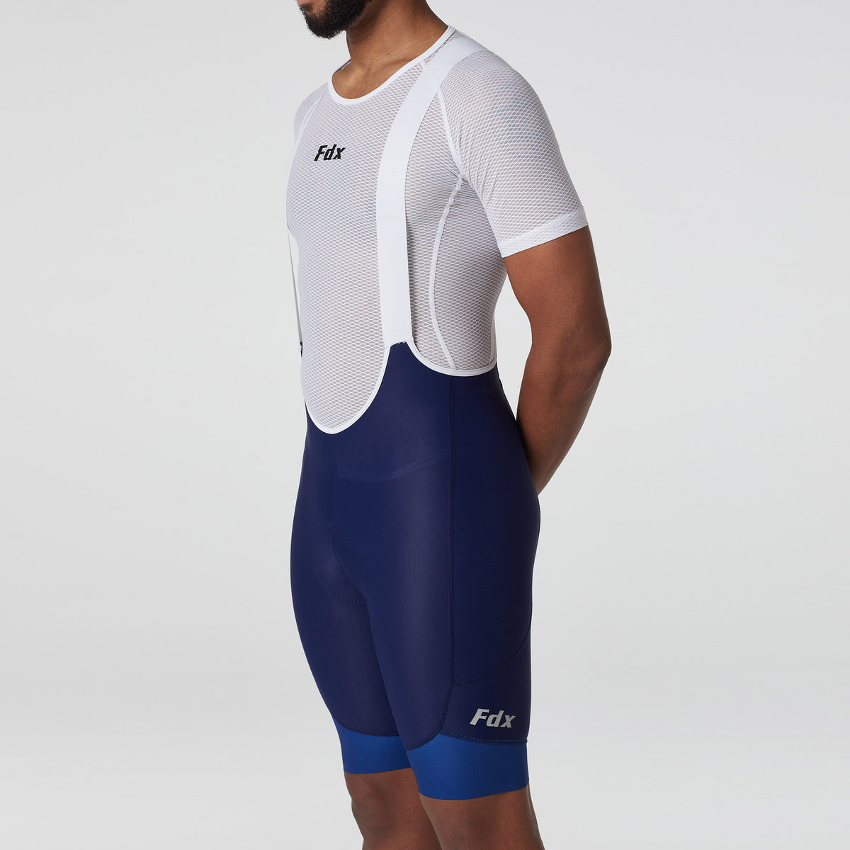 Fdx Men's Gel Padded Cycling Bib Shorts Blue For Summer Best Outdoor Road Bike Short Length Bib Leg Gripper- Duo