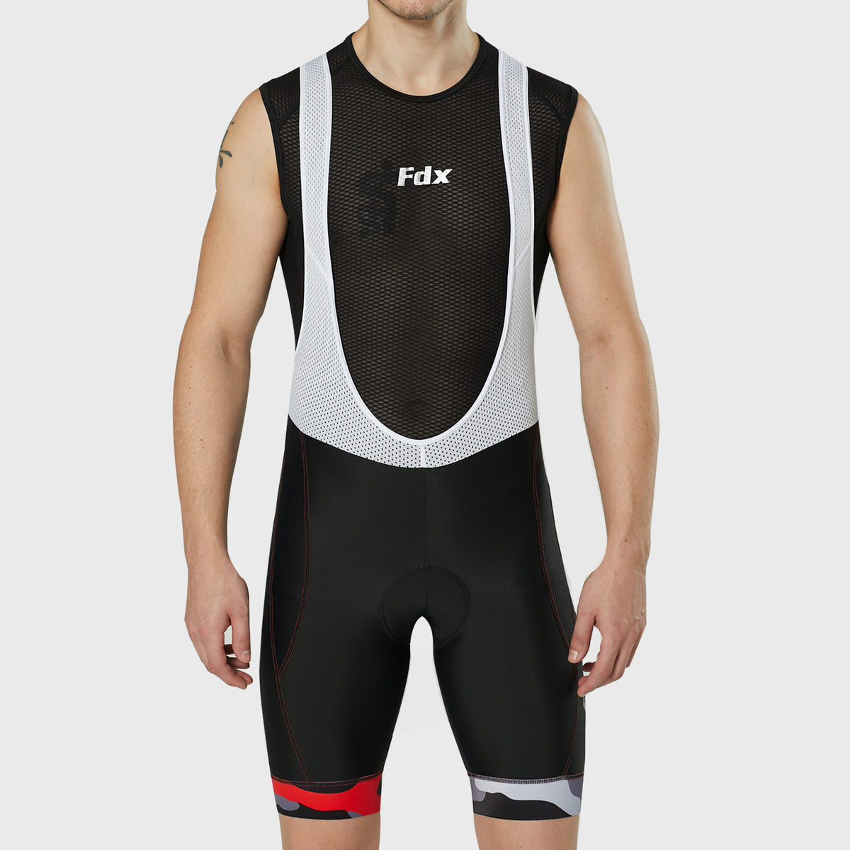 Fdx Camouflage Men s Grey Set Summer Cycling Jersey Bib Shorts
