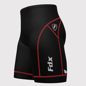 Fdx Mens Black & Red Gel Padded Cycling Shorts for Summer Best Outdoor Knickers Road Bike Short Length Pants - Ridest