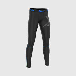 Fdx Men's Blue & Black Compression Base layer Tights Lightweight Breathable Mesh Fabric Skin Layer Tights Cycling Gear UK