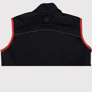 Fdx Men's Red & Black Thermal Cycling Gilet Sleeveless Vest for Winter Clothing Hi-Viz Refectors, Lightweight, Windproof, Waterproof & Pockets - Stunt