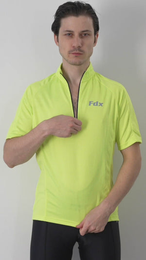 Fdx Pace Yellow Men's & Boy's Short Sleeve Summer Cycling Jersey