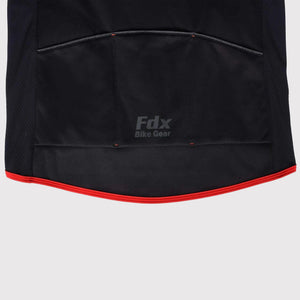 Fdx Men's Red & Black Warm Cycling Gilet Sleeveless Vest for Winter Clothing Hi-Viz Refectors, Lightweight, Windproof, Waterproof & Pockets - Stunt