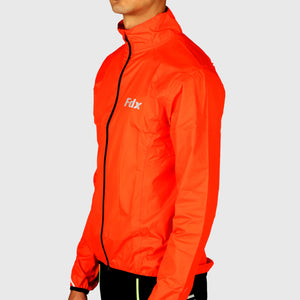 Fdx Waterproof Men's Red Cycling Jacket for Winter Thermal Casual Softshell Clothing Lightweight, Shaverproof, Packable ,Windproof, Pockets