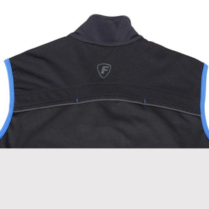 Fdx Men's Black & Blue Warm Cycling Gilet Sleeveless Vest for Winter Clothing Hi-Viz Refectors, Lightweight, Windproof, Waterproof & Pockets - Stunt