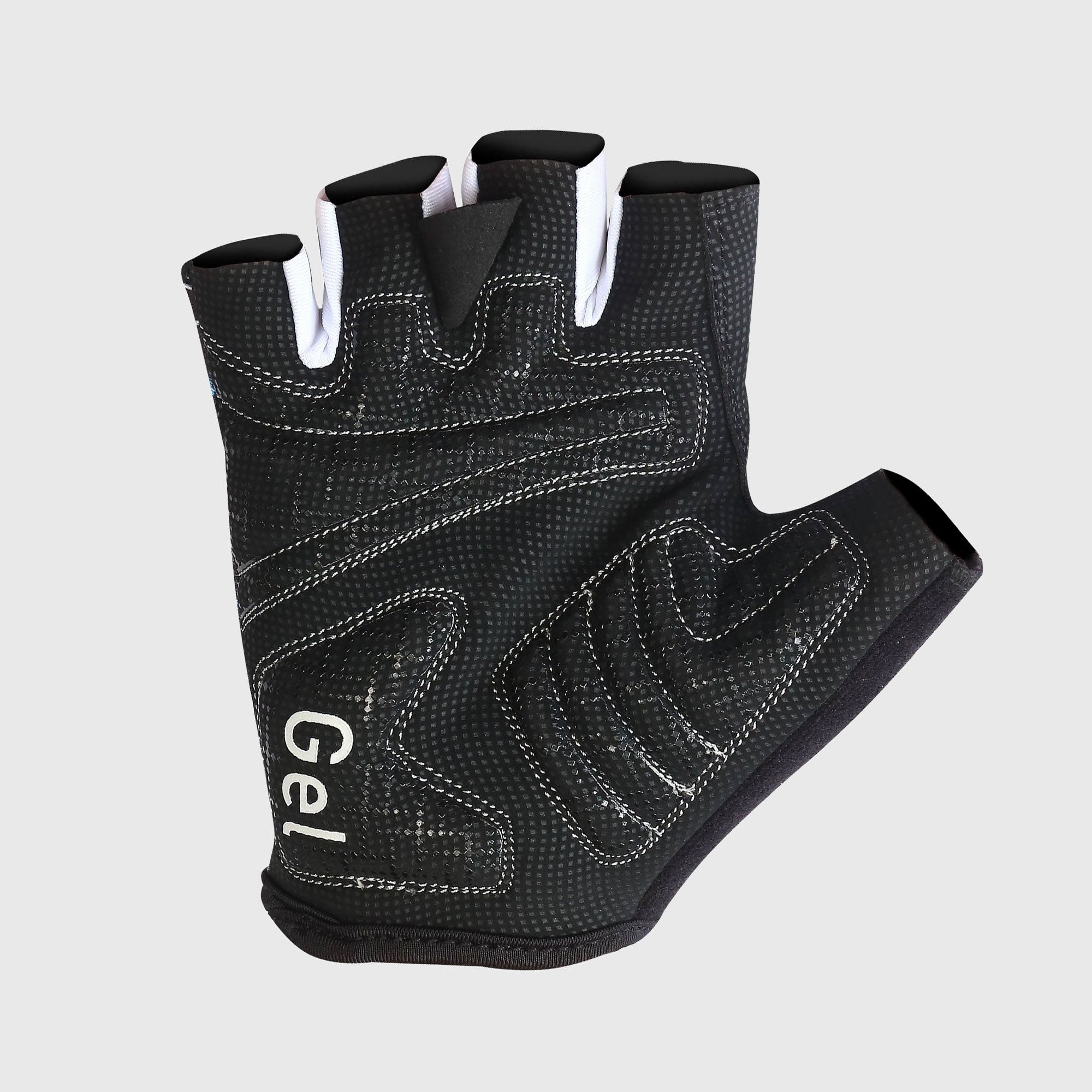 Fdx Black Short Finger Cycling Gloves for Summer MTB Road Bike fingerless, anti slip & Breathable - Vega