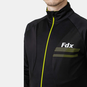 Fdx High Collor Cycling Jacket for Men's Fluorescent Winter Thermal Casual Softshell Clothing Lightweight, Windproof, Waterproof & Pockets - Arch