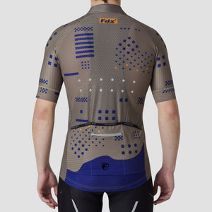 Fdx Mens Green Reflective Short Sleeve Cycling Jersey for Summer Best Road Bike Wear Top Light Weight, Full Zipper, Pockets & Hi-viz Reflectors - All Day