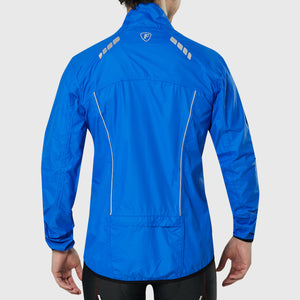 Fdx Winter's Thermal Reflective Hi-Viz Reflectors Cycling Jacket Blue Warm Casual Softshell Clothing Lightweight, Shaverproof, Packable ,Windproof, Waterproof & Pockets