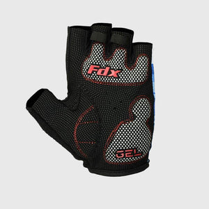 Fdx Mens Black & White Short Finger Cycling Gloves for Summer MTB Road Bike fingerless, anti slip & Breathable - Delta