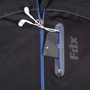 Fdx Pockets Cycling Sleeveless Waterproof Gilet Men's Black & Blue Vest for Winter Clothing Hi-Viz Refectors, Lightweight, Waterproof & Pockets - Stunt