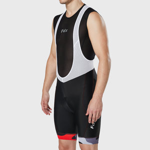 FDX Gray & Black Cycling Bib Shorts For Men's 3D Padded comfortable biking bibs - Breathable Quick Dry bib Short, ultra-lightweight stretchable shorts for riding