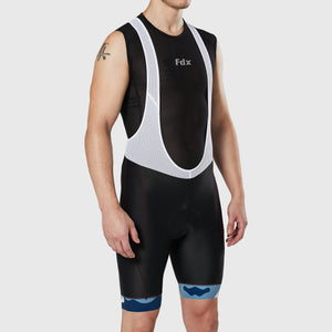 FDX Blue & Black Cycling Bib Shorts For Men's 3D Padded comfortable biking bibs - Breathable Quick Dry bib Short, ultra-lightweight stretchable shorts for riding