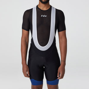 FDX Best Men’s Blue & Black Cycling Bib Shorts 3D Gel Padded comfortable biking bibs - Breathable Quick Dry bibs, lightweight moisture wicking comfortable shorts Uk