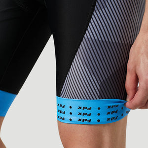 Fdx Mens Black & Blue Gel Padded Cycling Bib Shorts For Summer Best Outdoor Road Bike Short Length Bib - Splinter
