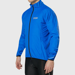 Fdx Waterproof Men's Blue Cycling Jacket for Winter Thermal Casual Softshell Clothing Lightweight, Shaverproof, Packable ,Windproof, Pockets