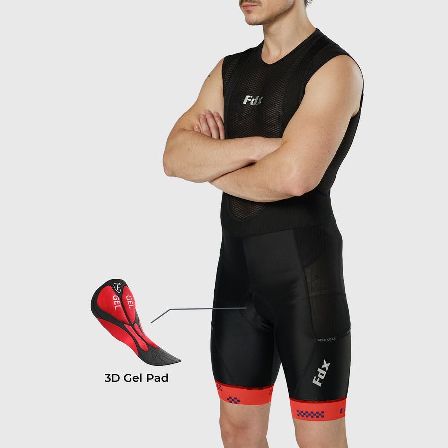 All Day Men's Cargo Bib Shorts Red