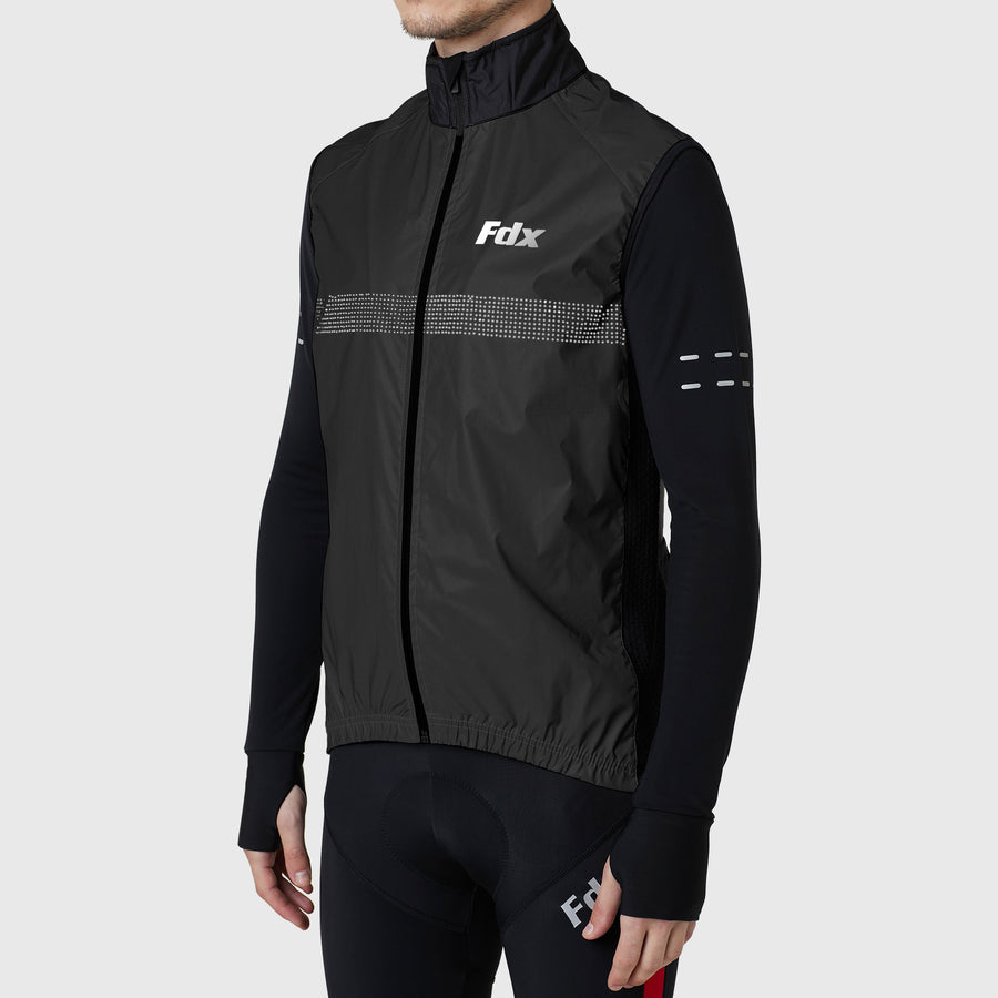 360 Hi-Vis Reflective Men's Gilet Black