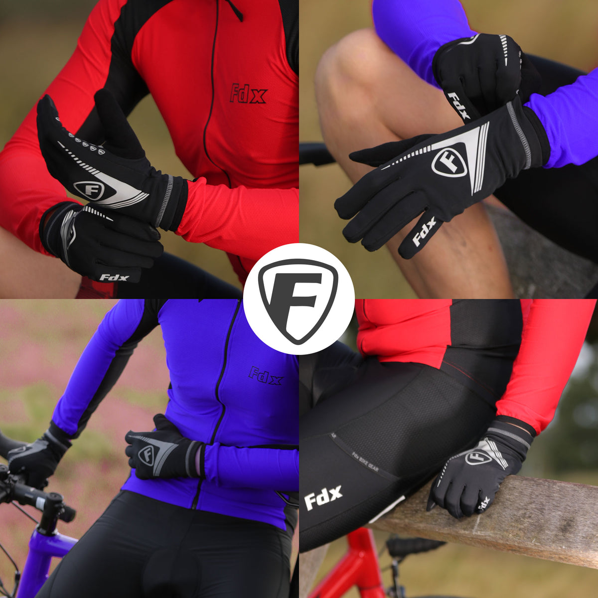 Fdx Frost Full Finger Winter Cycling Gloves Yellow, Red & Black