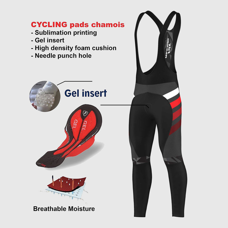 Equin Men's Bib Tights Red
