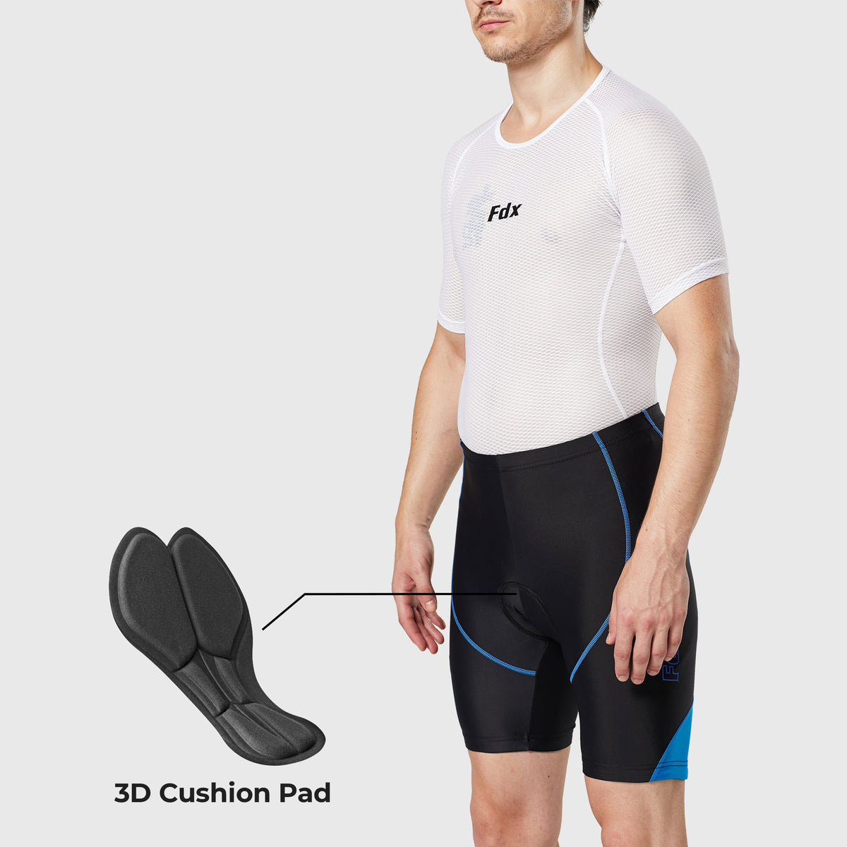 Men’s Blue Cycling Shorts 3D Gel Padded summer road bike shorts - Breathable Quick Dry bike shorts, lightweight comfortable shorts for riding