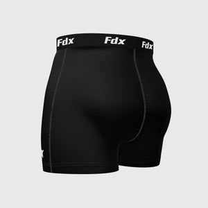 Fdx Men's Black Boxer Shorts Lightweight Summer Biking Shorts All Weather Quick Dry Slim Fit Compression Boxer Cycling Gear UK
