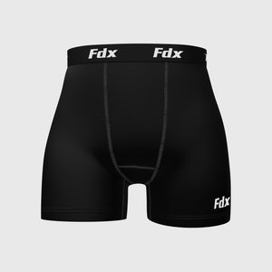 Fdx Mens Black Compression Boxer Shorts Gym Workout Running Athletic Yoga Elastic Waistband Strechable Breathable - IT