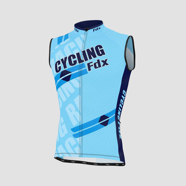 Fdx Core Blue Men s Boy s Sleeveless Summer Cycling Jersey