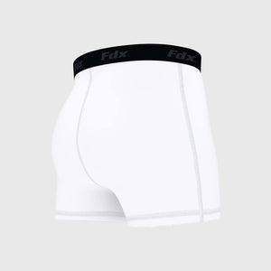 Fdx Men's White Boxer Shorts Lightweight Summer Biking Shorts All Weather Quick Dry Slim Fit Compression Boxer Cycling Gear UK