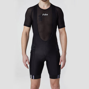 Fdx Mens Lightweight Gel Padded Cycling Bib Shorts Black & Grey For Summer Roubaix Thermal Fleece Reflective Warm Leggings - Velos Bike Shorts