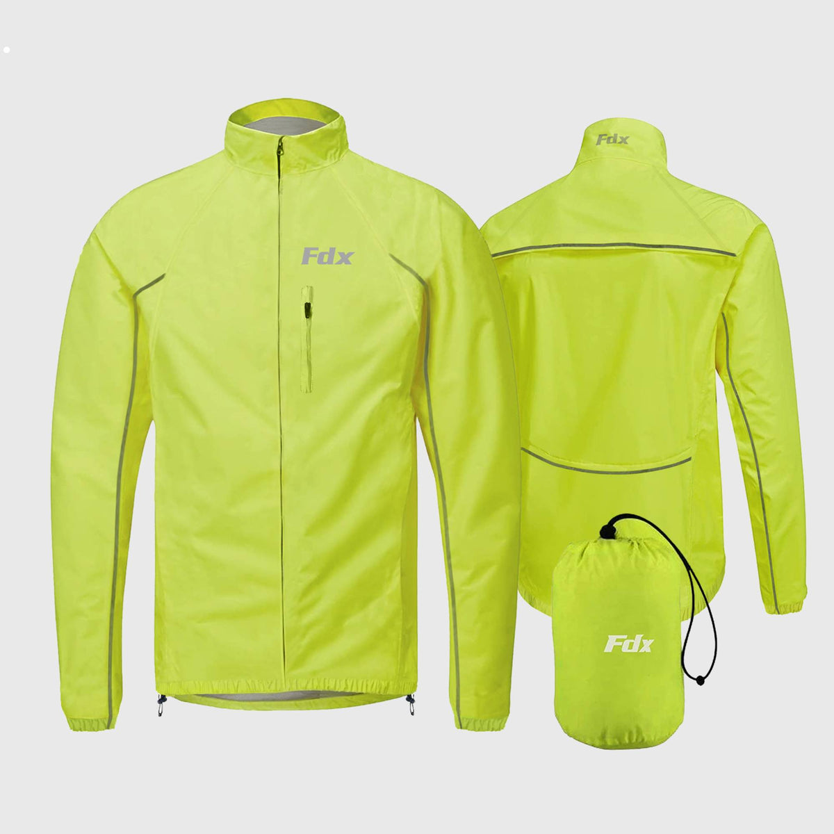 Reflective Waterproof Cycling Jacket Kids' Hi-Viz Waterproof