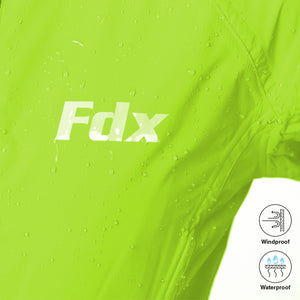Fdx Waterproof Men's Yellow Cycling Jacket for Winter Thermal Casual Softshell Clothing Lightweight, Shaverproof, Packable ,Windproof, Pockets - Defray