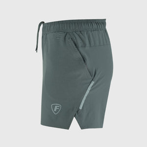 FDX Gray Men's Breathable Running Shorts Waist Belt Anti Odor Moisture Wicking & Perfect for Trekking, Tennis, squash & Gym Sports & Outdoor